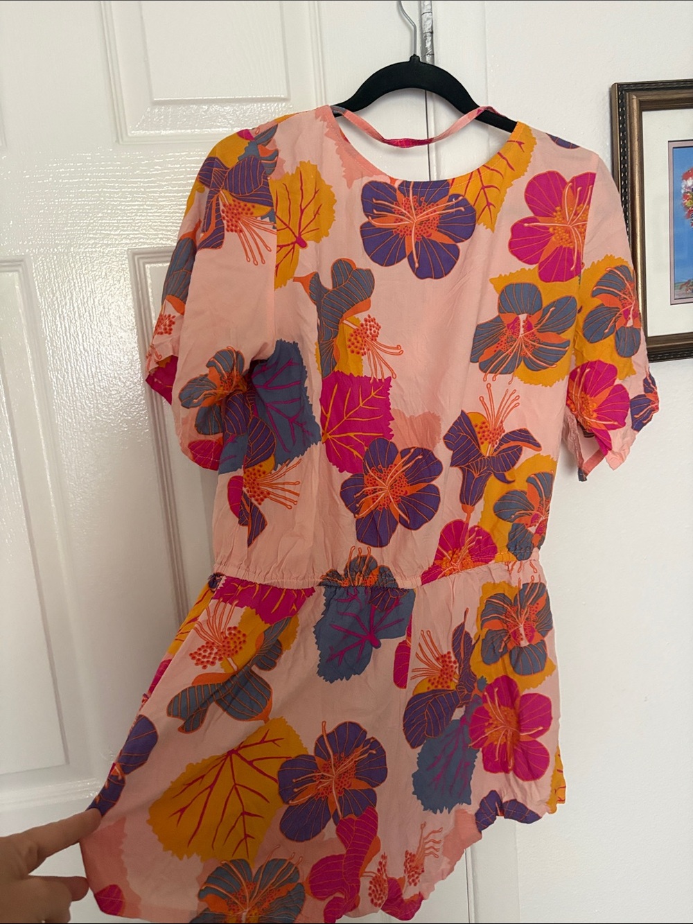 YIREH Jana Lam Pink Floral Romper - Picture 4 of 4